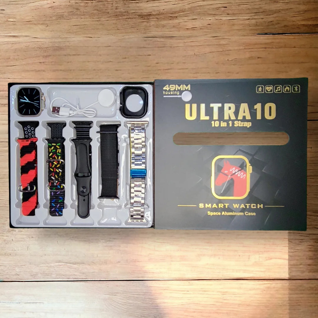 Ultra 10 Smart Watch with 10 FREE Straps